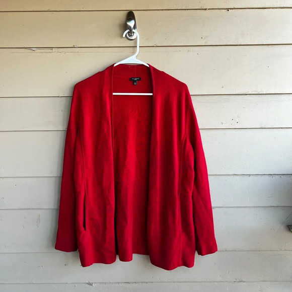 Talbots Red Cardigan - Size Large Petite - Holiday, Christmas, Festive - Picture 1 of 6